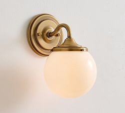 Big Daddy&rsquo;s Antiques Milk Glass Globe Single Sconce (10")