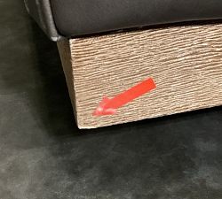 Open Box: Edgewood Leather Swivel Armchair - Gravel Graphite