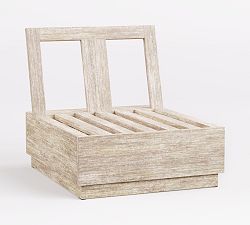 Open Box: Indio Modern Platform Outdoor Armless Chair Frame - Biscotti