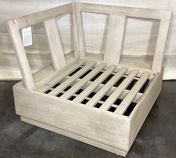 Open Box: Indio Modern Platform Outdoor Corner Chair Frame - Biscotti