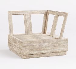 Open Box: Indio Modern Platform Outdoor Corner Chair Frame - Biscotti