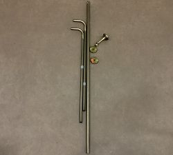 Open Box: Somorset Hidden Connection Room Darkening Curtain Rod &amp; Wall Bracket (48"-88", 0.75" Diam) - Burnished Brass