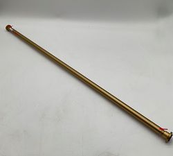 Open Box: Standard Tension Curtain Rod, Large (36"-54"L, 1" Diam.) - Brass