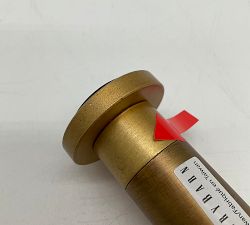 Open Box: Standard Tension Curtain Rod, Large (36"-54"L, 1" Diam.) - Brass