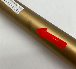 Open Box: Standard Tension Curtain Rod, Large (36"-54"L, 1" Diam.) - Brass