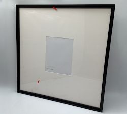 Open Box: Beveled Wood Gallery Frame (25"Sq, 8"x10" Insert) - Black