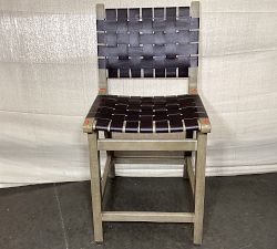Open Box: Fenton Woven Leather Counter Stool (24") - Legacy Tobacco, Gray Wash