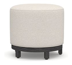 Open Box: Jake Upholstered Swivel Stool - Performance Boucle Oatmeal, Dusty Charcoal Base