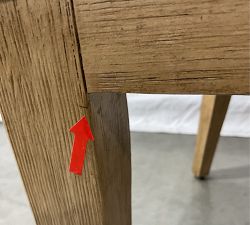Open Box: Layton Leather Dining Side Chair - Keystone Sandstone, Seadrift