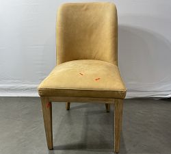 Open Box: Layton Leather Dining Side Chair - Keystone Sandstone, Seadrift