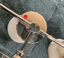 Open Box: Hayes Alabaster Triple Sconce (23") - Polished Nickel