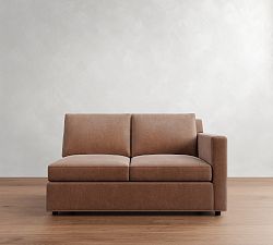 Open Box: Sanford Square Arm Upholstered Right Loveseat - Rustic Chenille Rosewood