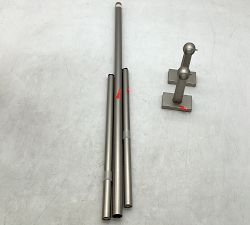 Open Box: Standard Curtain Rod &amp; Wall Bracket (28"-48", 0.75" Diam) - Pewter