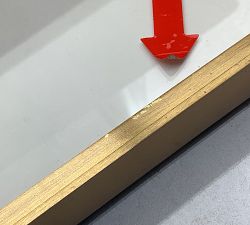 Open Box: Stowe Modern Metal Frame (25"Sq, 8"x10" Opening) - Brass