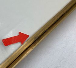 Open Box: Stowe Modern Metal Frame (25"Sq, 8"x10" Opening) - Brass