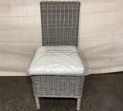 Open Box: Huntington Wicker Outdoor Dining Side Chair - High Performance Canvas Natural, Gray