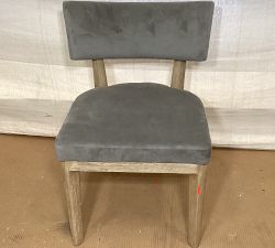 Open Box: Jasmine Upholstered Dining Side Chair - Performance Everyday Velvet Carbon, Seadrift Legs