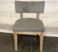 Open Box: Jasmine Upholstered Dining Side Chair - Performance Everyday Velvet Carbon, Seadrift Legs