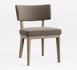 Open Box: Jasmine Upholstered Dining Side Chair - Performance Everyday Velvet Carbon, Seadrift Legs