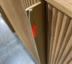 Open Box: Meadowview Buffet (84") - Natural, Brushed Gold