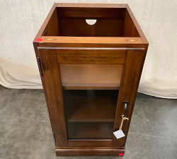 Open Box: Printer's Modular Glass Door Cabinet (16") - Tuscan Chestnut