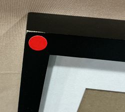 Open Box: Wood Gallery Frame, 27"W x 39"L (11"x14", 24"x26" Opening) - Black