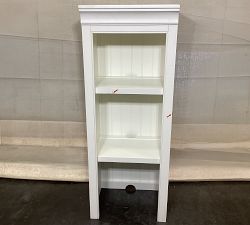 Open Box: Aubrey Modular Media Shelf Hutch (18"W x 48"H) - Dutch White