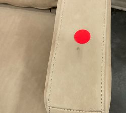 Open Box: Ayden Barrel Arm Leather Swivel Chair (32") - Nubuck Wheat