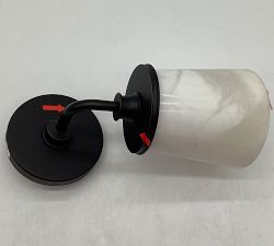 Open Box: Hayes Alabaster Single Sconce (11") - Bronze