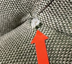 Open Box: Irving Roll Arm Swivel Chair without Nailheads (33") - Performance Textured Weave Olive
