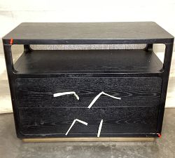 Open Box: Woodbury Nightstand (36") - Black, Gold Pulls