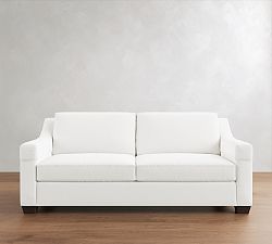 Open Box: York Slope Arm Cover - Twill White