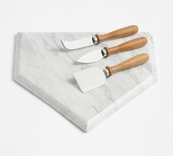 Marble Cheeseboard &amp; Cheese Knives Set