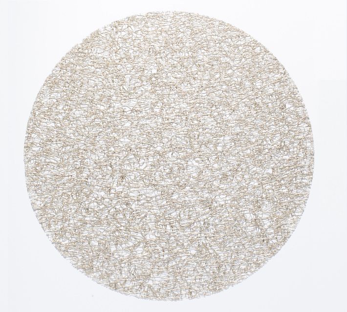 chilewich llic Lace Round 4枚セット Chilewich Metallic Lace Round Placemats | Pottery Barn