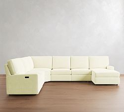 PB Comfort Modern Square Arm Power Reclining L-Shaped Chaise Sectional (151"-165")
