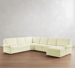 PB Comfort Modern Roll Arm Power Reclining L-Shaped Chaise Sectional (155"-169")