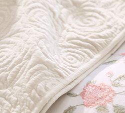 LoveShackFancy Rosette Velvet Quilt