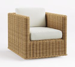 Huntington Slim Square Arm Swivel Outdoor Lounge Chair