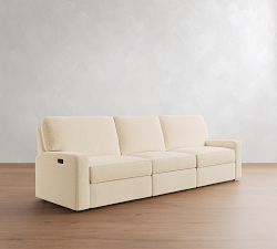 PB Comfort Square Arm Power Reclining Storage Sofa (78"-138")