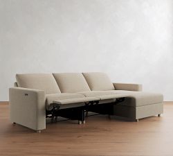 Westwood Square Arm Power Reclining Chaise Sectional (109"-163")