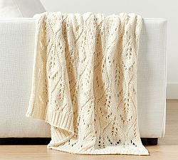 Pointelle Knit Throw