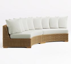 Huntington Wicker Rounded Outdoor Sectional (108")