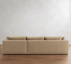 Palmetto Leather Chaise Sectional (121")
