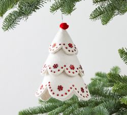 Felt Tree and Wreath Ornaments
