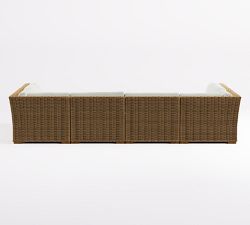 Huntington Wicker Slope Arm 8-Piece U-Shaped Outdoor Sectional (132")