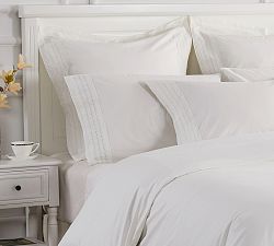 Lylah Cotton Percale Embroidered Sham