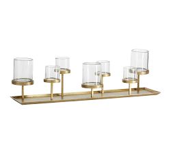 Draper Brass Candle Holder Centerpiece