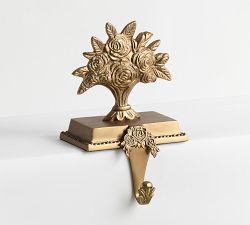LoveShackFancy Brass Roses Stocking Holder