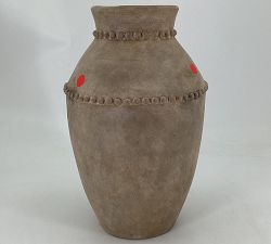 Open Box: Emilia Ceramic Vase, Large (15"H) - Brown | Pottery Barn
