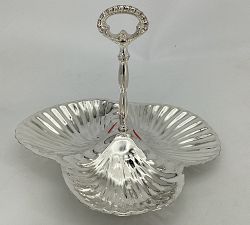 Open Box: LoveShackFancy Silver Triple Condiment Server - Antique Silver